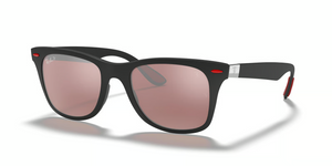 F602H2 - Black with Polarized Purple Mirror Silver Lenses