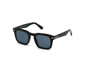01V - Shiny Black with Blue Polarized Lenses