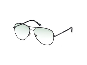 01P - Shiny Black with  Gradient Green Lenses