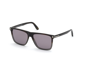 55C - Colored Havana with Smoke Mirror Lenses