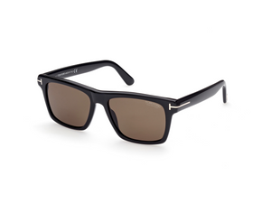 01H - Shiny Black with Brown Polarized Lenses