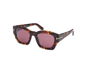 52T - Dark Havana with Bordeaux Mirror Lenses