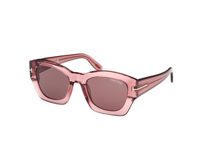 72E - Shiny Dark Pink with Brown Lenses
