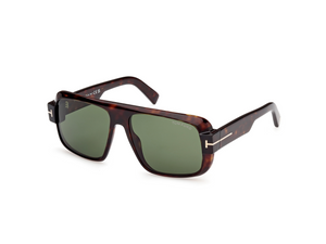 52N - Dark Havana with Green Lenses