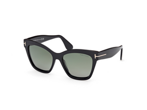 01R - Shiny Black with Polarized Green Lenses