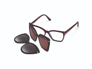 075 - Shiny Dark Fuxia with Clear Lenses