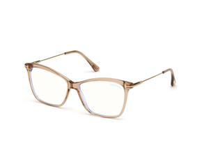 045 - Shiny Light Brown with Clear Lenses