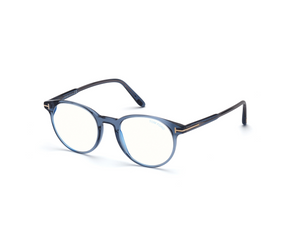090 - Shiny Blue with Clear Lenses
