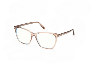 045 - Shiny Light Brown with Clear Lenses