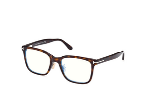 052 - Dark Havana with Clear Lenses