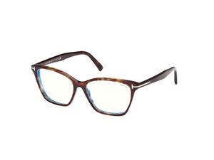 052 - Dark Havana with Clear Lenses