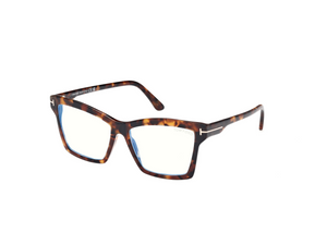 052 - Dark Havana with Clear Lenses