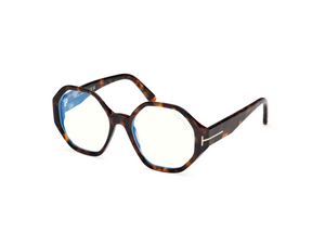 052 - Dark Havana with Clear Lenses