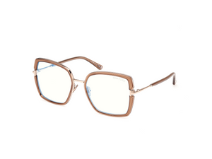045 - Shiny Light Brown with Clear Lenses