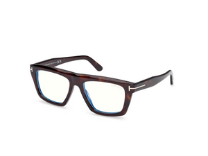 052 - Dark Havana with Clear Lenses
