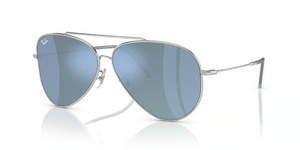 003/GA - Silver with Light Blue Lenses