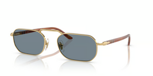 113256 - Gold with Light Blue Lenses