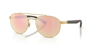 001/I0 - Arista Gold with Polarized Orange Mirror Pink Lenses