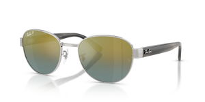 003/J0 - Silver with Polarized Gradient Gold Lenses