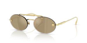 K00303 - Gold Plated with Clear Mirror Real Yellow Gold Lenses