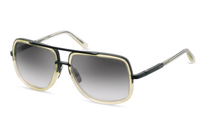 DRX-2030-W-CLR-BLK-59 Matte Black - Vintage Clear with  Grey to Clear Gradient Lenses