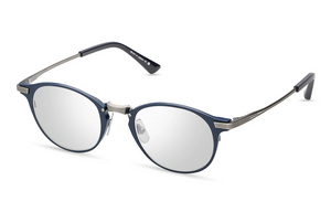 DTX166-A-03 Matte Navy - Antique Silver with Clear Lenses