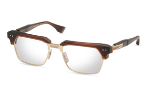 DTX443-A-02 Matte Root Beer - Antique White Gold with Clear Lenses