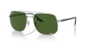 003/P1 - Silver with Polarized Dark Green Lenses