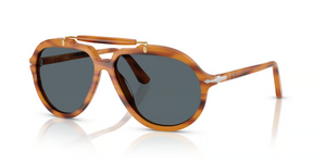 960/R5 - Striped Brown with Blue Lenses