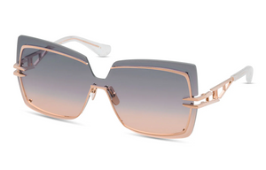 DTS440-A-03 Rose Gold with Dark Grey to Peach Gradient Lenses