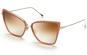 21013-C-RSE-GLD-59-ZRose Gold with Brown Gradient - Gold Flash Lenses
