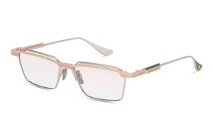 DTX195-A-03 Rose Gold - Silver with Brown Wash to Clear Gradient Lenses