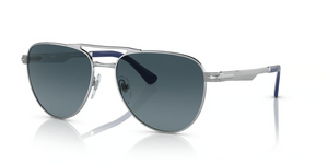 518/S3 - Silver with Polarized  Blue Lenses