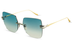 DTS155-A-03 Silver - White Gold with Dark Turquoise to Clear Gradient Lenses