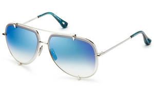 23007-E-SLV-62-Z Silver with Grey Gradient - Blue Mirror Lenses