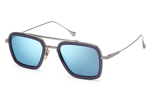 7806-A-SMK-PLD-52-Z Smoke Grey Crystal - Black Palladium with Grey - Blue Mirror Lenses