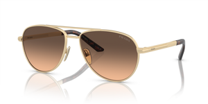 VAF50C - Matte Pale Gold with Brown Gradient Grey Lenses