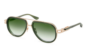 DTS441-A-03 White Gold - Crystal Black Moss with Dark Green to Clear Gradient Lenses