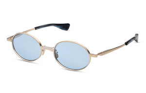 DTS178-A-03  White Gold - Silver with  Light Blue Lenses