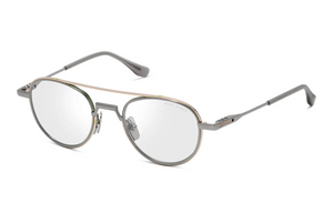 DTX189-A-02 White Gold - Antique Silver with Clear Lenses