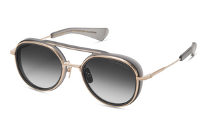 19017-D-GLD-GRY-52  White Gold - Matte Crystal Grey with Dark Grey to Clear Gradient Lenses