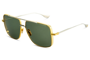 DTS157-A-01 Yellow Gold - Silver with Green Lenses