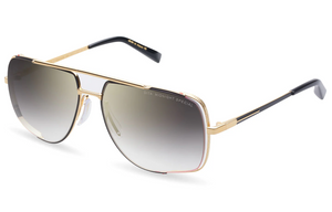 DRX-2010-L-GLD-BLK-60-Z Yellow Gold with Grey to Clear Gradient - Gold Flash Lenses