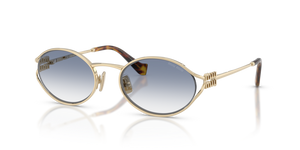ZVN80O - Pale Gold with Clear Gradient Light Blue Lenses