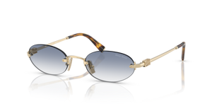 ZVN80O - Pale Gold with Clear Gradient Light Blue Lenses